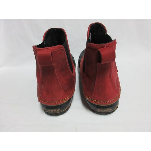 Sorel Out N About Rain Boots Women's Size 10 Red Suede Slip Ons - Picture 6 of 7